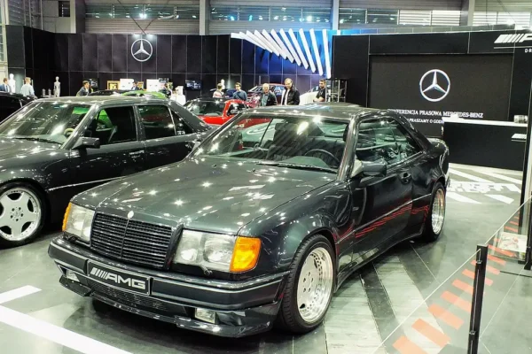 The AMG 300 E 5.6 'Hammer', a modified Mercedes W124 E-Class, which became the fastest German production car in 1986 with a transplanted 5.6-litre V8