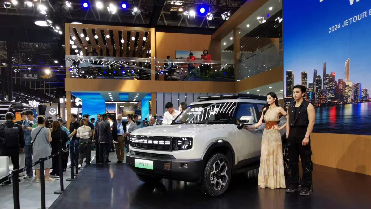 Premium electric SUVs from Chinese automakers on display at the 2026 Beijing Auto Show, representing China's push into the luxury EV segment previously dominated by German brands.
