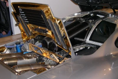 mclaren f1 engine bay gold foil bmw v12